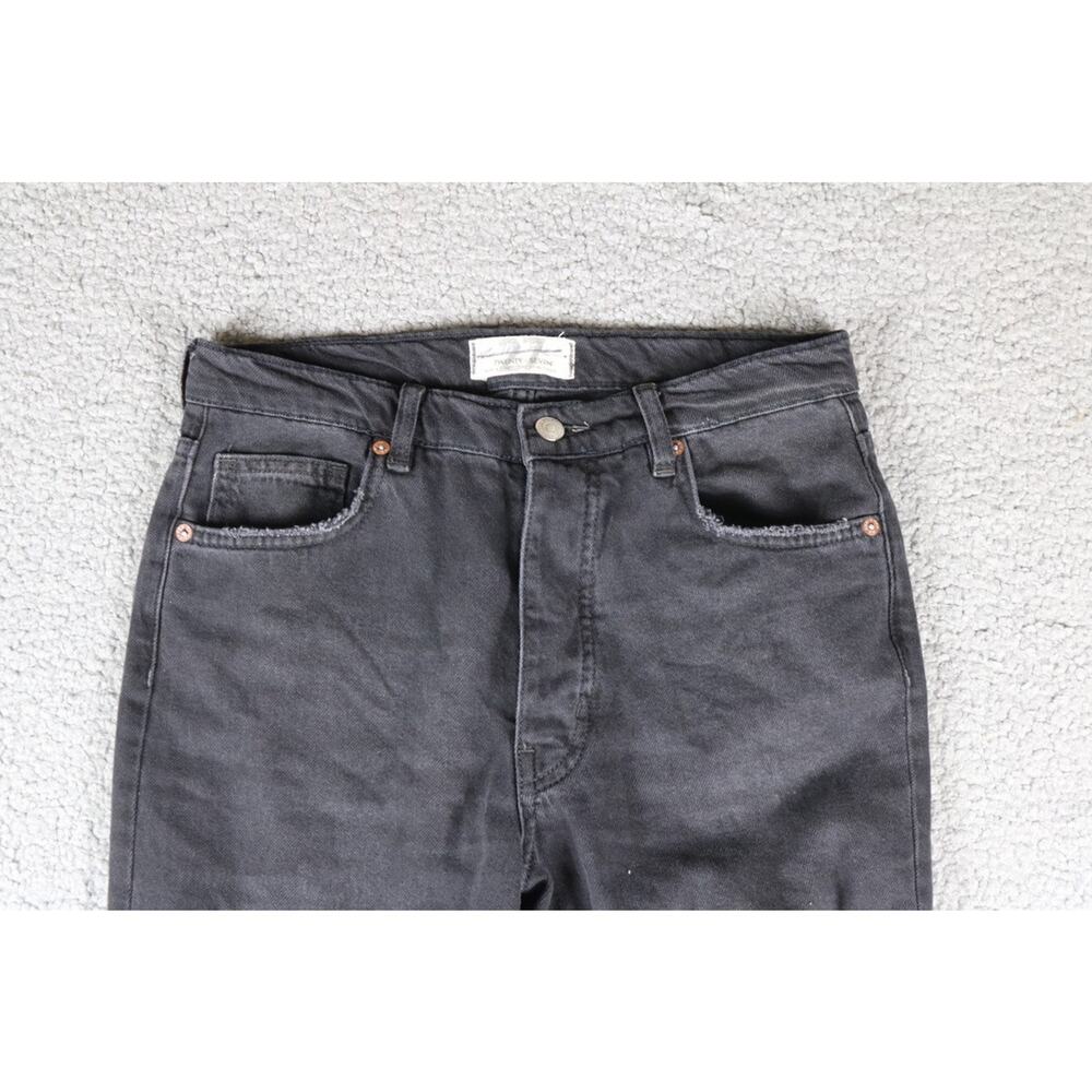Free People We The Free Jeans 27 Black Bell Bottoms Flared Snap Button Trim - Picture 5 of 9